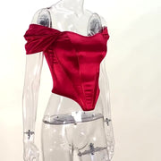 Fishbone Corset Tube Top Vest And Shoulder Top Women