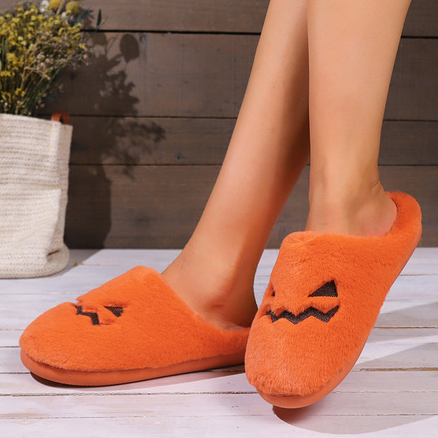 Household Baotou Halloween Pumpkin Cotton Slippers