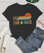 Explosive Vintage Father's Day Pattern Short-sleeved T-shirt