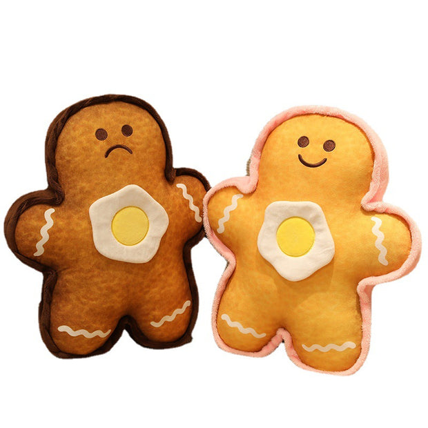 Soft Cute Gingerbread Man Throwing Pillow Plush Toy