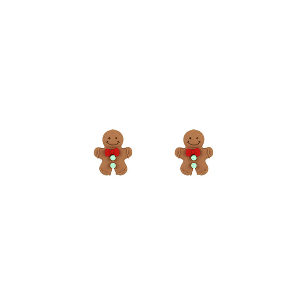 Gingerbread Man Earrings Cute Personality Girl Fun