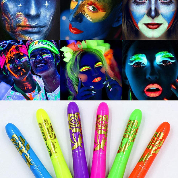 Luminous Face Color Set Party Halloween Event Makeup Props
