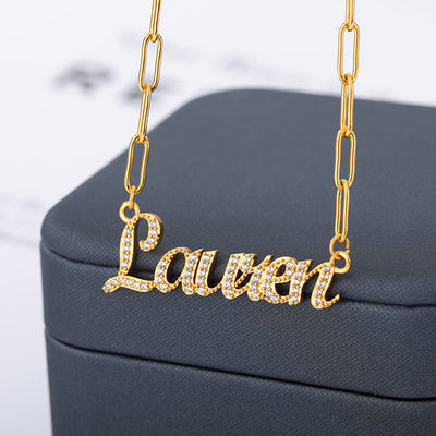 Personalized Custom Letter Necklace Custom Name Zircon