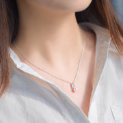 S925 Silver Custom Simple Suit Young Leaf Pearl Necklace Earrings Bracelet Women