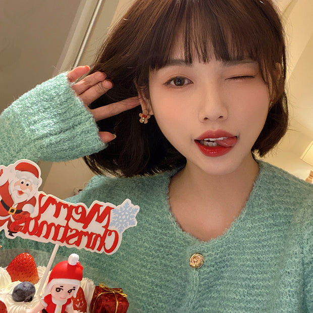 Gingerbread Man Earrings Cute Personality Girl Fun