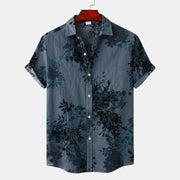 Floral Lapel Shirt For Men