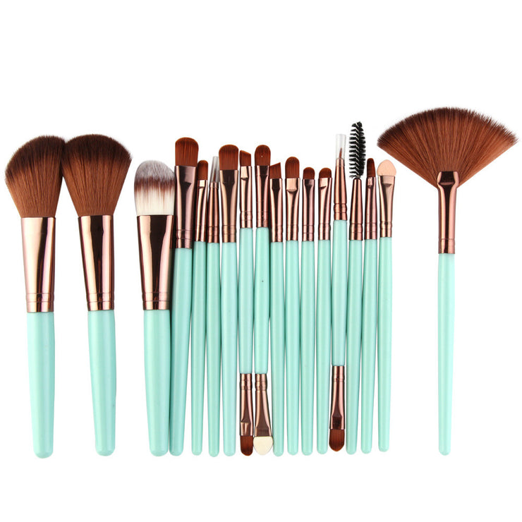 Eye Brushes, Blush Brush, Iip Brush And Fan-Shaped Makeup Brush Set