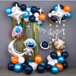 Black starry theme decoration birthday decoration balloons