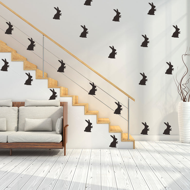 Black Carved Easter Wall Sticker