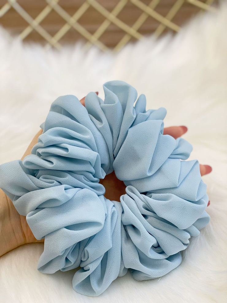 Pearl Chiffon Bunch Hair Tie Pure Color Primer Head Flower