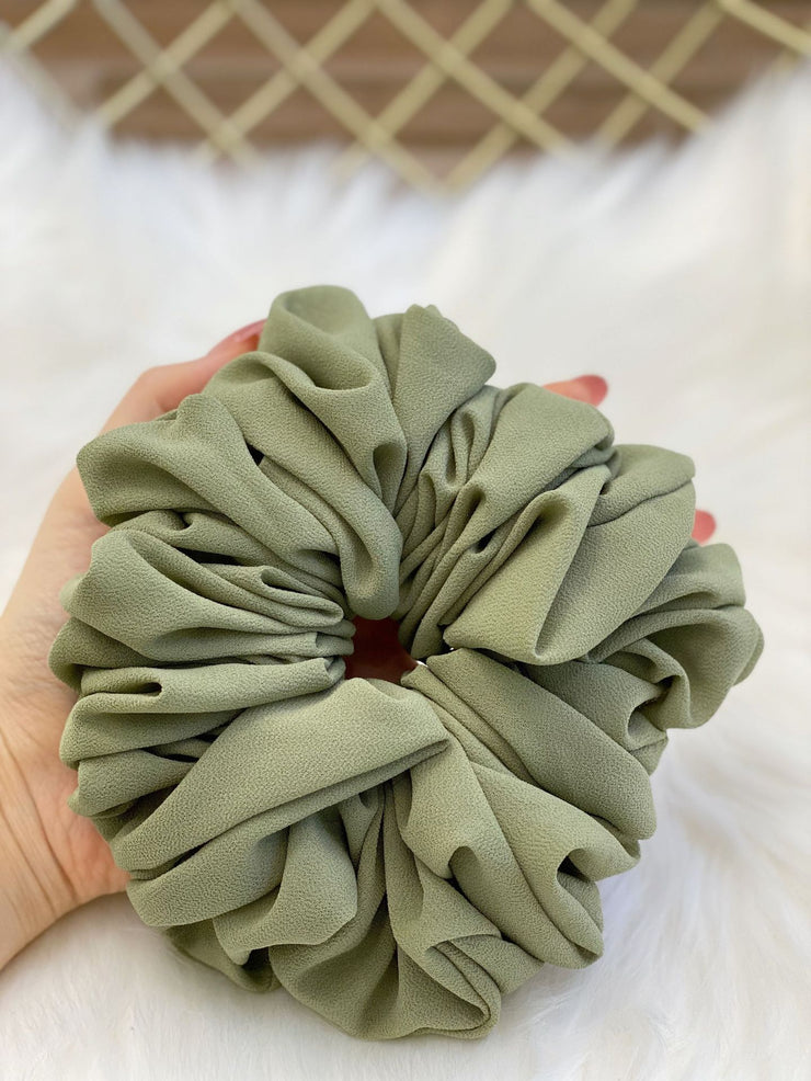 Pearl Chiffon Bunch Hair Tie Pure Color Primer Head Flower