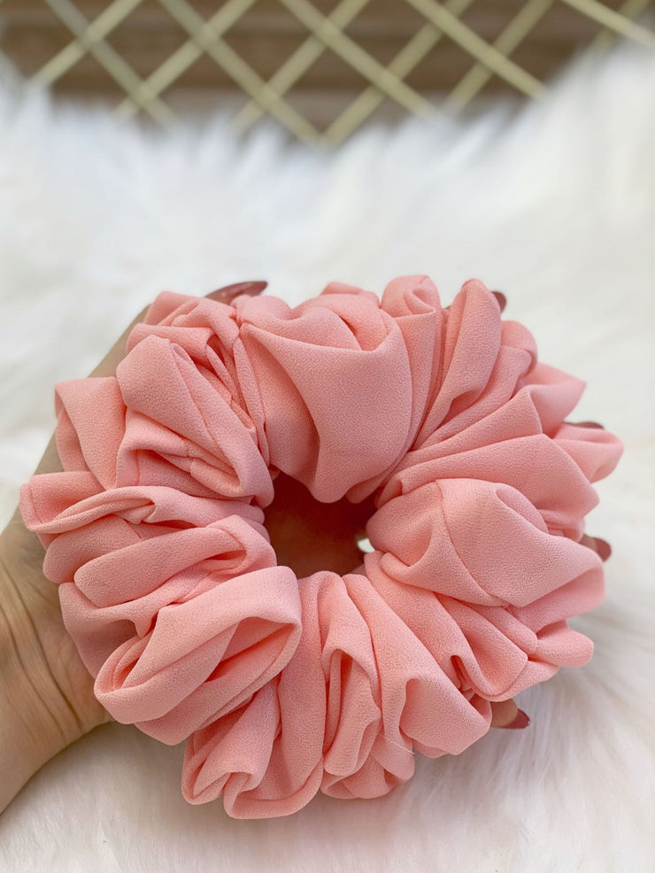 Pearl Chiffon Bunch Hair Tie Pure Color Primer Head Flower