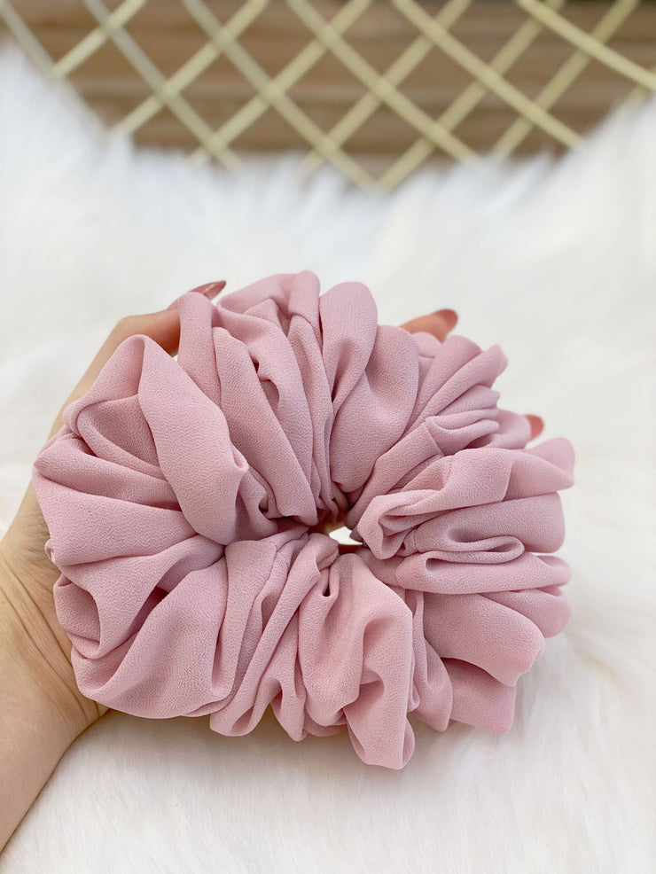 Pearl Chiffon Bunch Hair Tie Pure Color Primer Head Flower