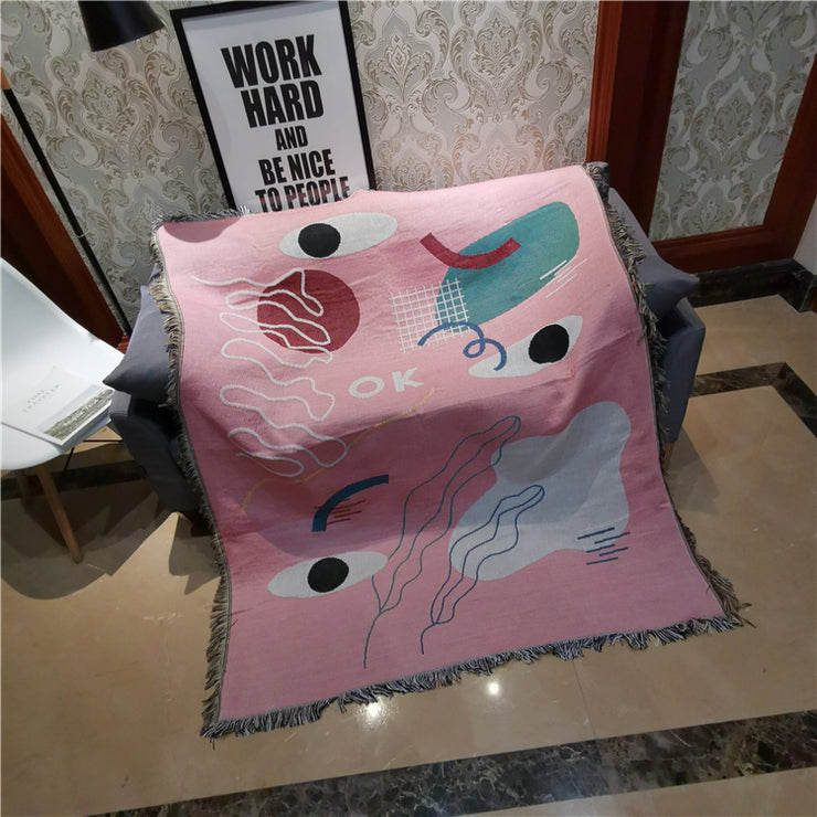 Leisure Blanket Line Blanket Creative Personality Art Blanket Cover Blanket Sofa Blanket