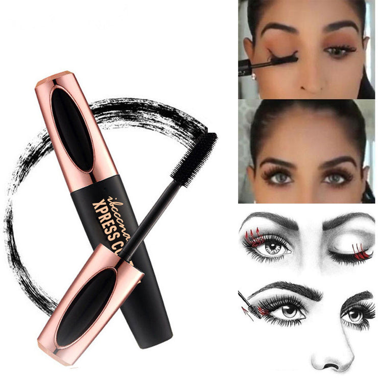 4D Waterproof Mascara  Sweatproof Thick Curls Long No Fading No Blooming Beauty Makeup