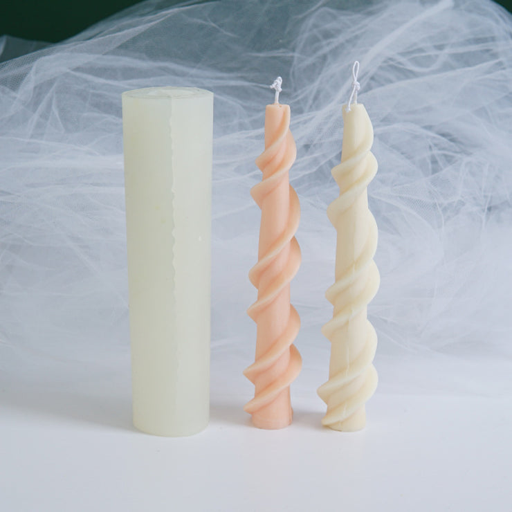 Screw Wax Silicone Mold Rotating Lace Candle Mold