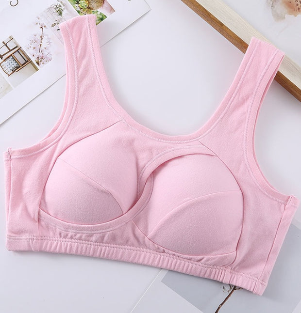 Cotton Anti-expansion Anti-Sag Gathering Adjustment Sports Bra