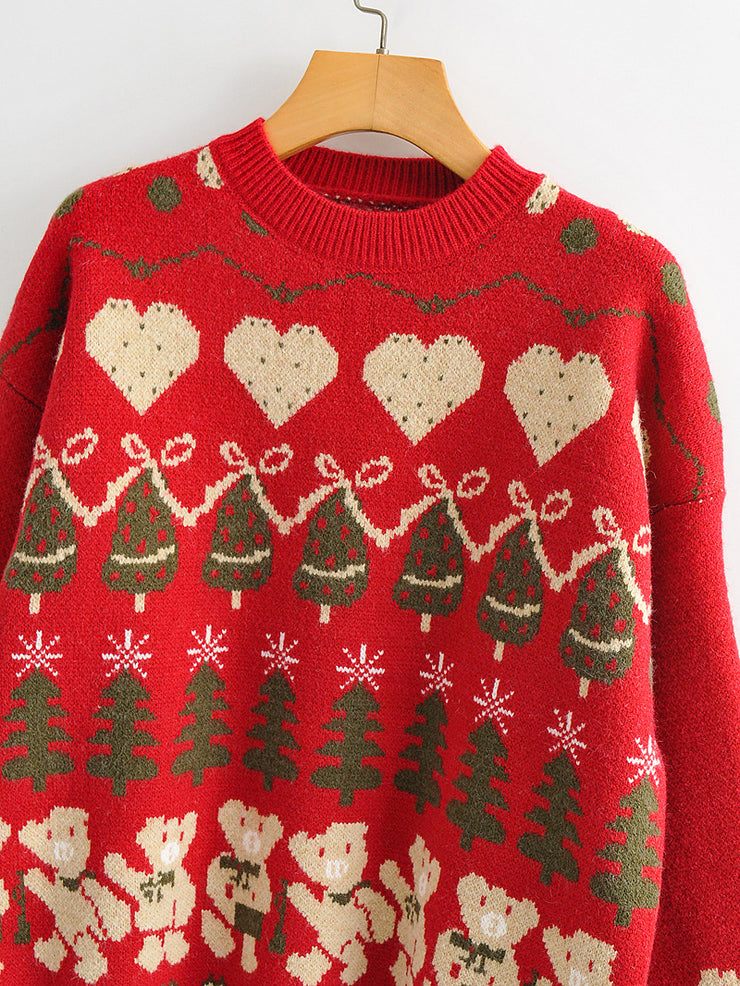 Christmas sweater women knitted pullover top