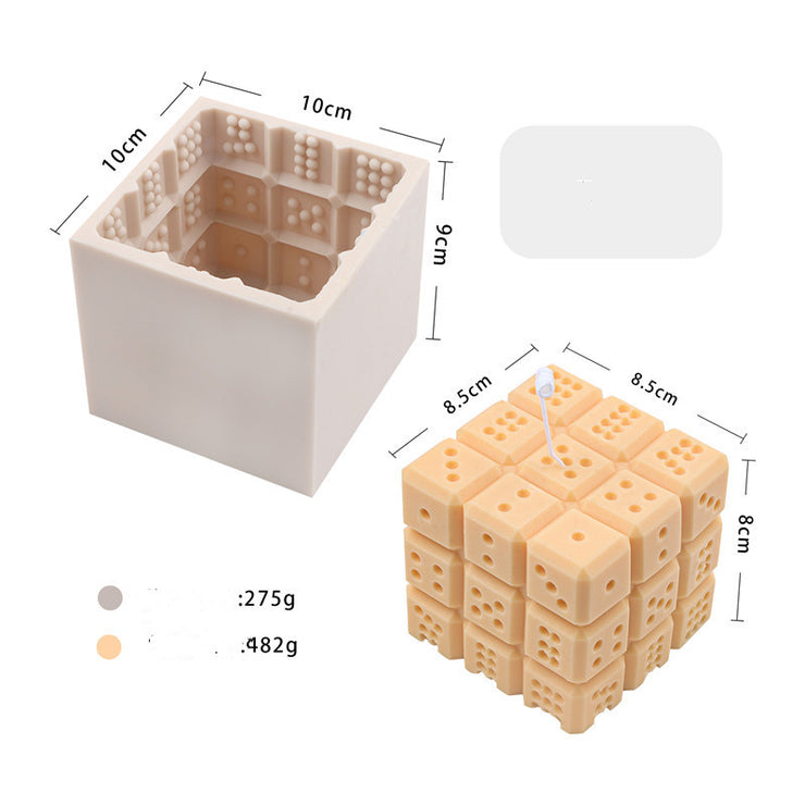 New Silicone Square Dice Candle Mold Aromatherapy Candle