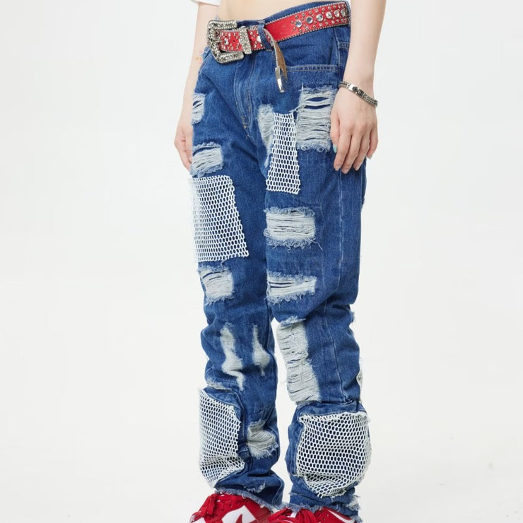 Heavy Industry Hole & Patch Jeans Men