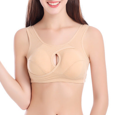 Cotton Anti-expansion Anti-Sag Gathering Adjustment Sports Bra