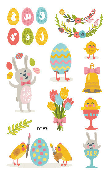 Children's Tattoo Sticker Egg Easter