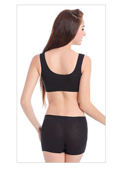 Cotton Anti-expansion Anti-Sag Gathering Adjustment Sports Bra