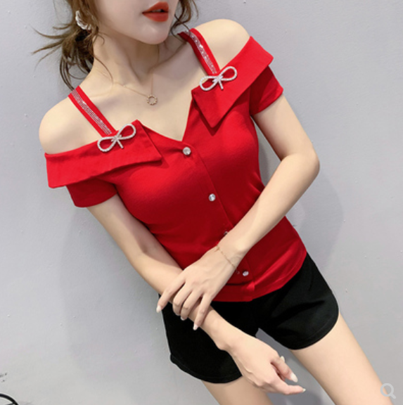 Fashion Collarbone Off Shoulder Top For Women