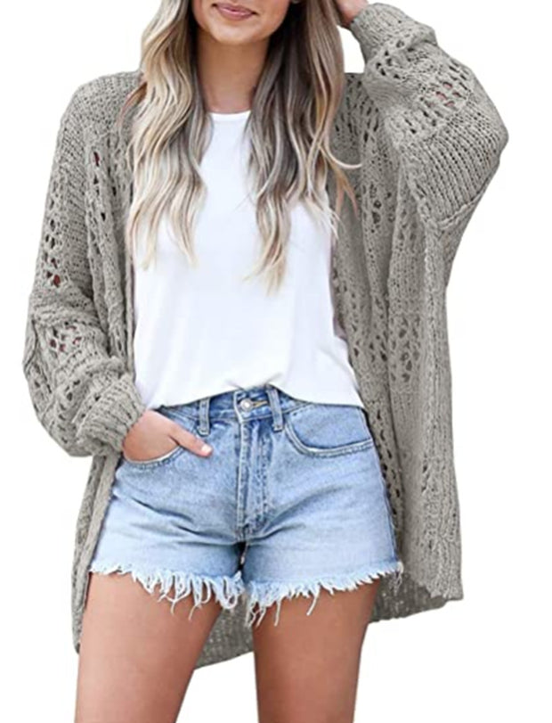 Long-sleeved Lightweight Loose Cardigan Sweater