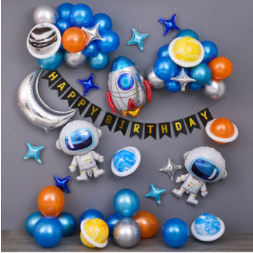 Black starry theme decoration birthday decoration balloons