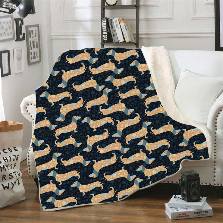 Digital Printed Blanket Nap Blanket Air Conditioning Blanket Lazy Blanket Dachshund Series