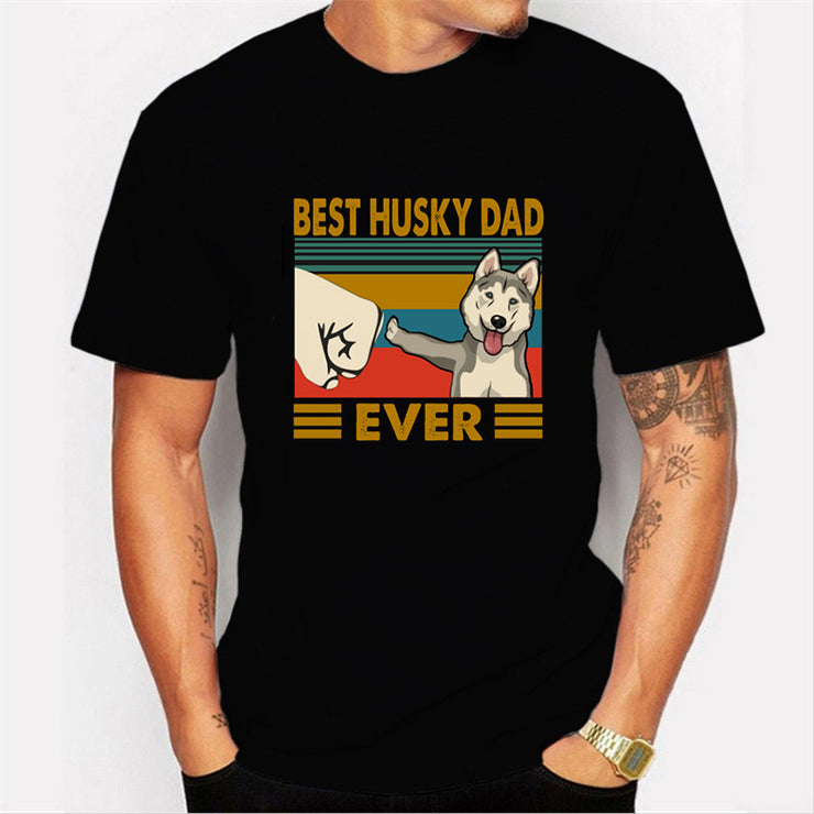 Loose DAD Father's Day European And American Unisex Wear Summer Short-sleeved T-shirt PAPA Casual European Size Casual