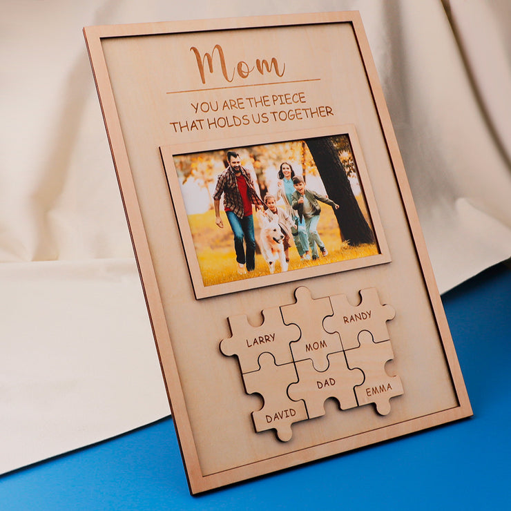 Mother's Day Gift Wooden Puzzle Frame Personalized DIY Commemorative Gift