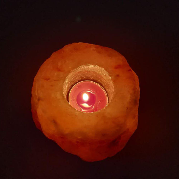 Himalayan Rose Salt Lamp Candle Holder Romantic Candle Light Dinner Candle Holder