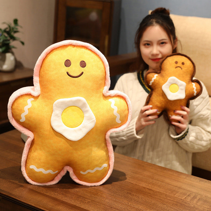 Soft Cute Gingerbread Man Throwing Pillow Plush Toy