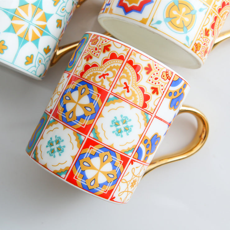 Baroque ceramic mug