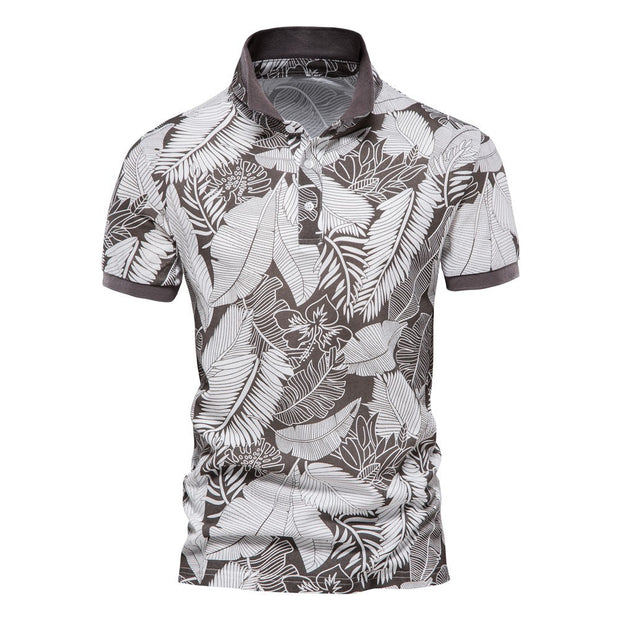 Men's Short Sleeve Lapel European TShirt