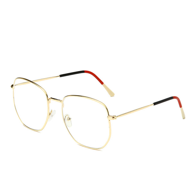 Fashion Men And Women Trend Metal Frame Polygonal Glasses