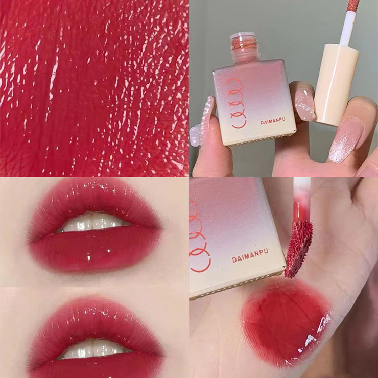 DAIMANPU Small Ice Cube Jelly Lip Lacquer Lip Gloss Water Light Female Moisturizing And Nourishing Lipstick Student