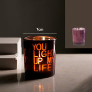 Personalized Christmas Decoration Glass Empty Cup Candle Holder Decoration Incense