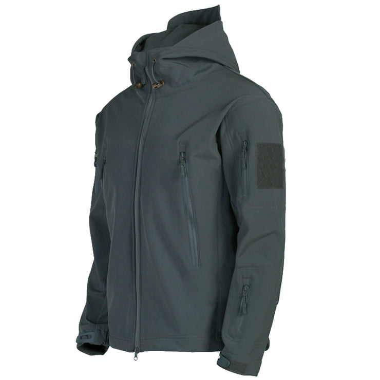 Soft Shell Jacket Men Windproof Hooded Jacket