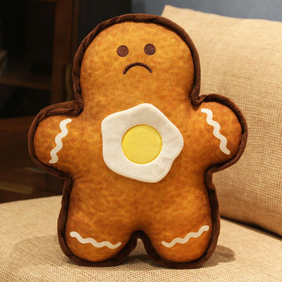 Soft Cute Gingerbread Man Throwing Pillow Plush Toy