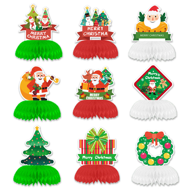 Christmas Honeycomb Decoration Table Decoration Theme Party Supplies Decorations