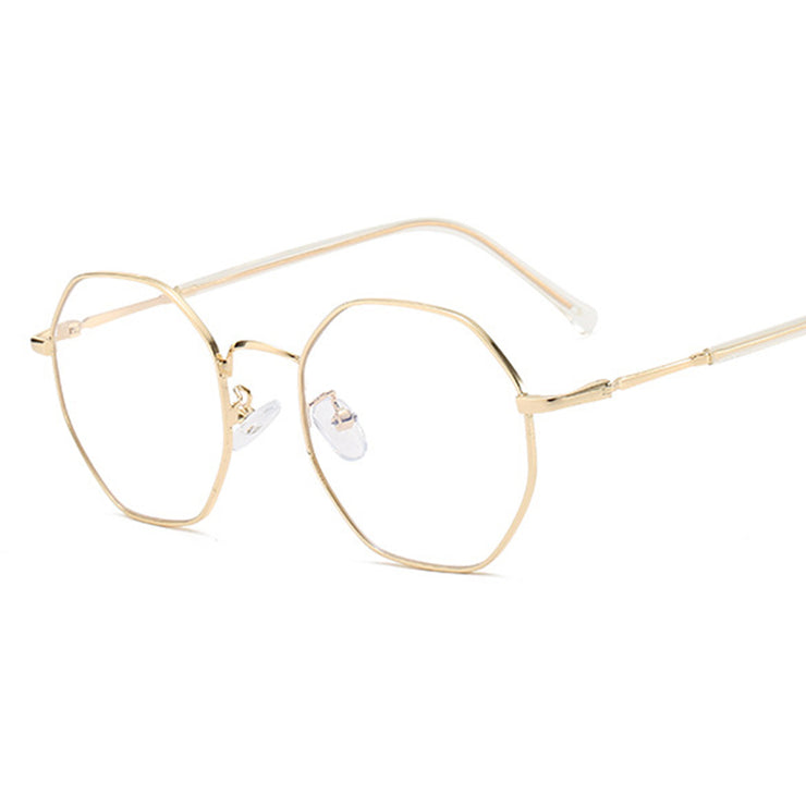 Irregular Geometric Anti-blue Light Alloy Frame Splicing Glasses