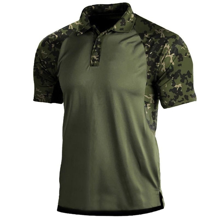 Polo Shirt Lapel Zipper Short-sleeved T-shirt Men