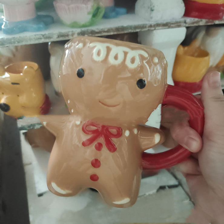 Gingerbread Man Christmas Ceramic Tea Mugs