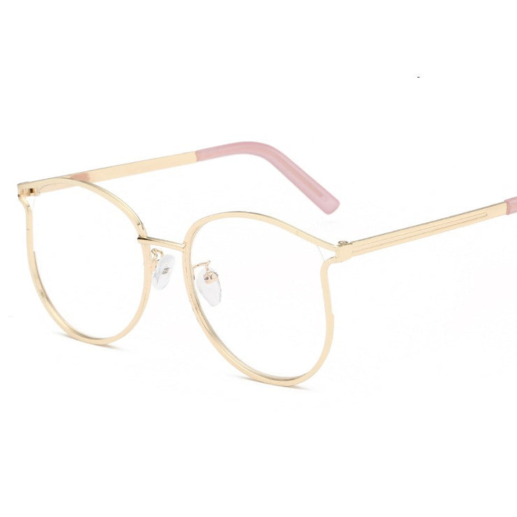 Women's Vintage Glasses Rim Plain Glasses