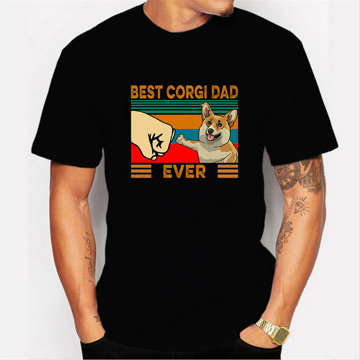 Loose DAD Father's Day European And American Unisex Wear Summer Short-sleeved T-shirt PAPA Casual European Size Casual