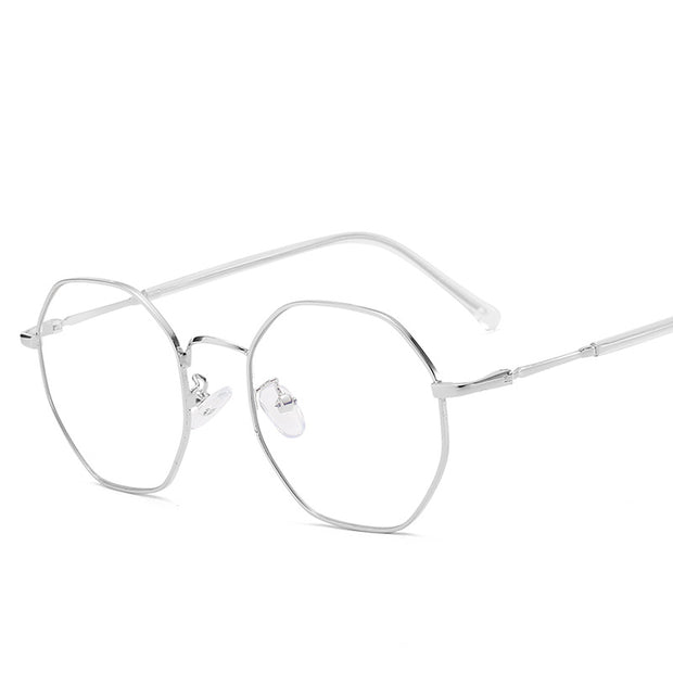 Irregular Geometric Anti-blue Light Alloy Frame Splicing Glasses