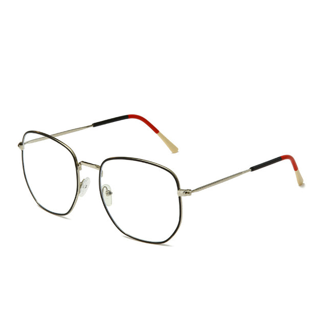 Fashion Men And Women Trend Metal Frame Polygonal Glasses